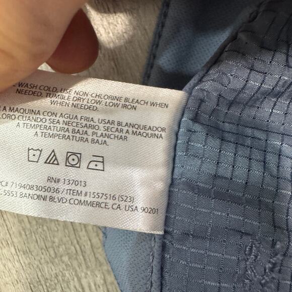 Banana Republic Flat Front Chino Pants Men's 38x32 Blue Stretch Preppy NEW NWT - Picture 6 of 11